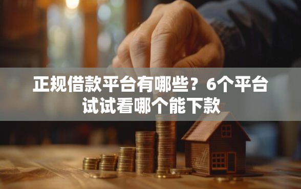 正规借款平台有哪些？6个平台试试看哪个能下款