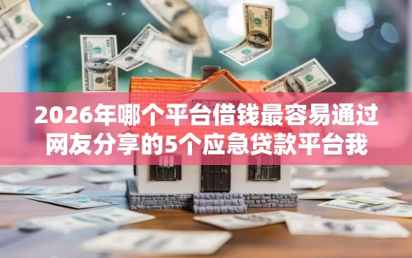 2026年哪个平台借钱最容易通过网友分享的5个应急贷款平台我觉得不错！