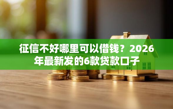 征信不好哪里可以借钱？2026年最新发的6款贷款口子