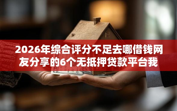 2026年综合评分不足去哪借钱网友分享的6个无抵押贷款平台我觉得不错！