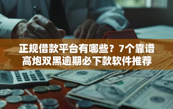 正规借款平台有哪些？7个靠谱高炮双黑逾期必下款软件推荐