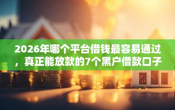 2026年哪个平台借钱最容易通过，真正能放款的7个黑户借款口子推荐