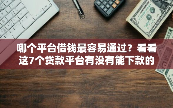 哪个平台借钱最容易通过？看看这7个贷款平台有没有能下款的