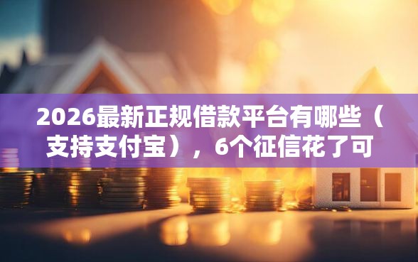 2026最新正规借款平台有哪些（支持支付宝），6个征信花了可以借钱的网贷口子无私分享