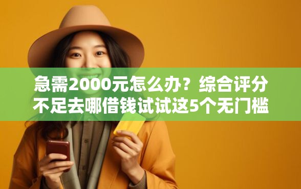 急需2000元怎么办？综合评分不足去哪借钱试试这5个无门槛平台