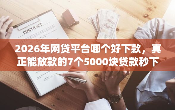 2026年网贷平台哪个好下款，真正能放款的7个5000块贷款秒下app推荐