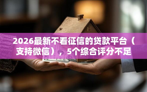 2026最新不看征信的贷款平台（支持微信），5个综合评分不足有负债都能下款平台无私分享