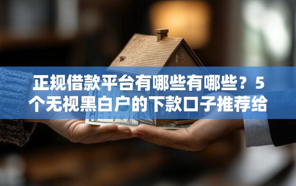 正规借款平台有哪些有哪些？5个无视黑白户的下款口子推荐给你