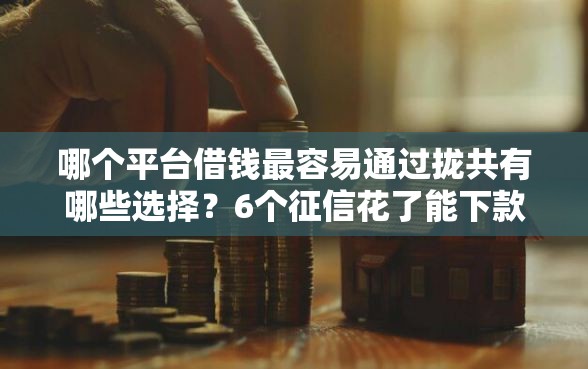 哪个平台借钱最容易通过拢共有哪些选择？6个征信花了能下款平台详解