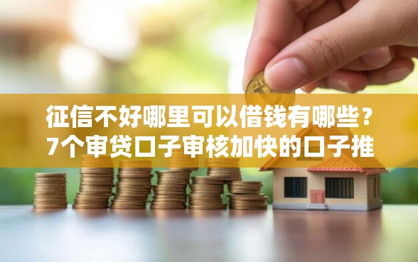 征信不好哪里可以借钱有哪些？7个审贷口子审核加快的口子推荐给你