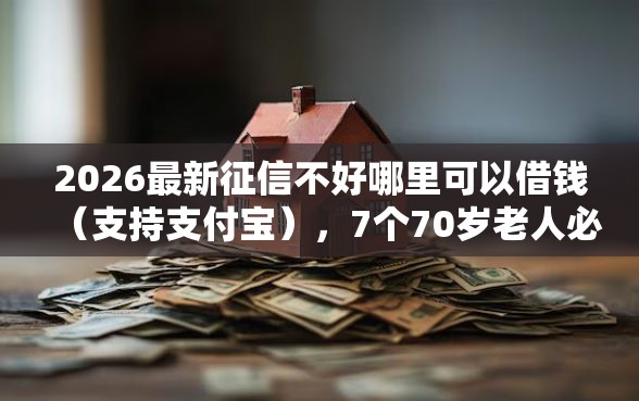 2026最新征信不好哪里可以借钱（支持支付宝），7个70岁老人必下款的平台无私分享