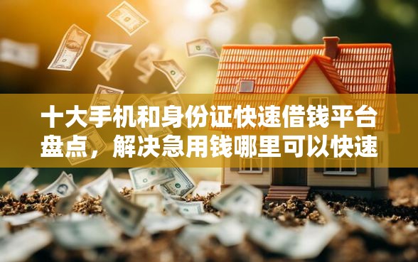 十大手机和身份证快速借钱平台盘点，解决急用钱哪里可以快速借到的问题