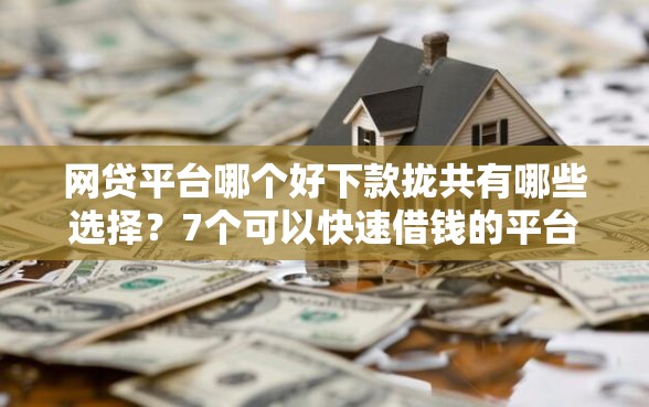 网贷平台哪个好下款拢共有哪些选择？7个可以快速借钱的平台详解