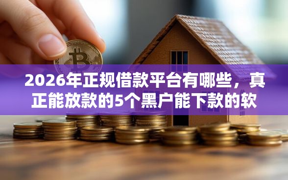 2026年正规借款平台有哪些，真正能放款的5个黑户能下款的软件推荐