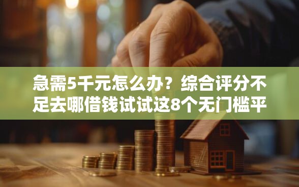 急需5千元怎么办？综合评分不足去哪借钱试试这8个无门槛平台