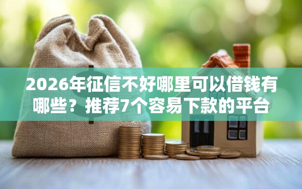 2026年征信不好哪里可以借钱有哪些？推荐7个容易下款的平台