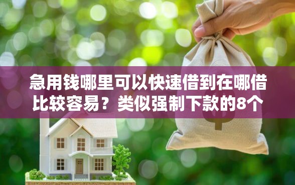 急用钱哪里可以快速借到在哪借比较容易？类似强制下款的8个口子参考