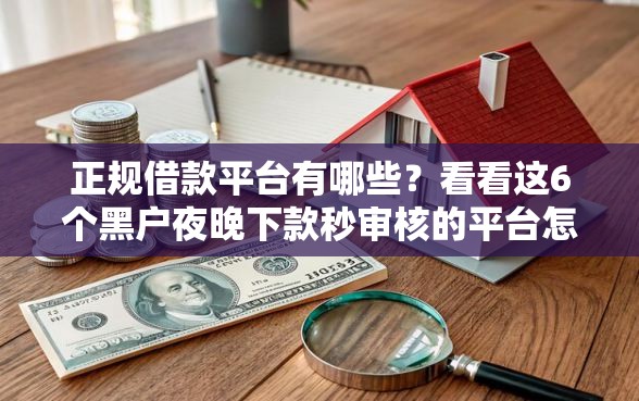 正规借款平台有哪些？看看这6个黑户夜晚下款秒审核的平台怎么样