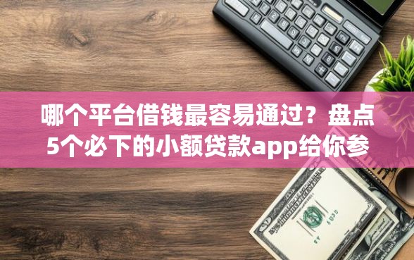 哪个平台借钱最容易通过？盘点5个必下的小额贷款app给你参考