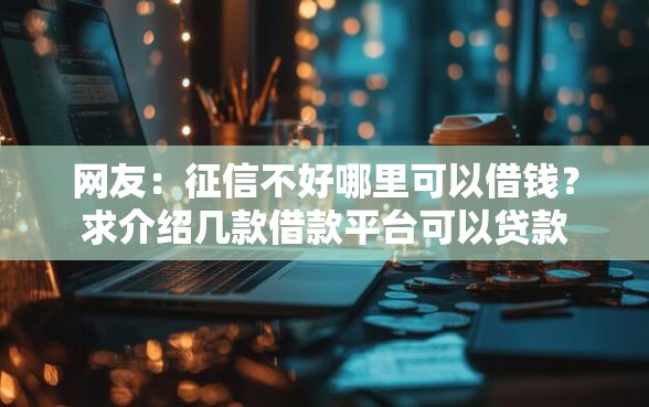 网友：征信不好哪里可以借钱？求介绍几款借款平台可以贷款