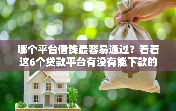 哪个平台借钱最容易通过？看看这6个贷款平台有没有能下款的