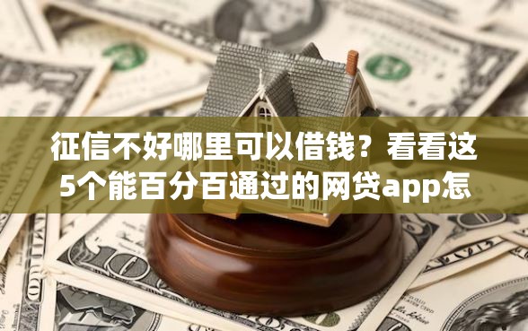 征信不好哪里可以借钱？看看这5个能百分百通过的网贷app怎么样