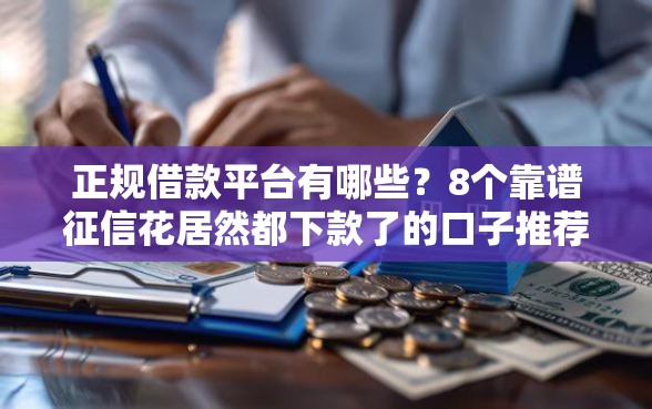 正规借款平台有哪些？8个靠谱征信花居然都下款了的口子推荐