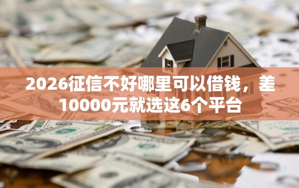 2026征信不好哪里可以借钱，差10000元就选这6个平台