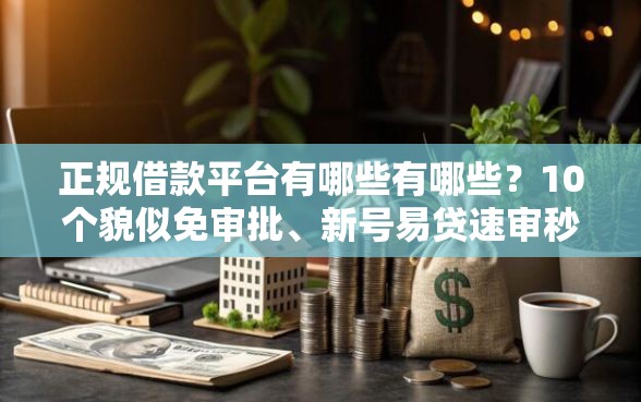 正规借款平台有哪些有哪些？10个貌似免审批、新号易贷速审秒下款软件合集