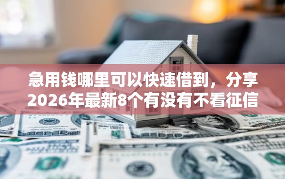 急用钱哪里可以快速借到，分享2026年最新8个有没有不看征信的贷款平台