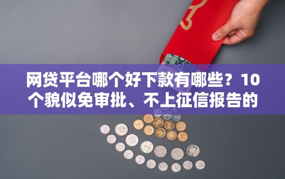 网贷平台哪个好下款有哪些？10个貌似免审批、不上征信报告的贷款软件合集