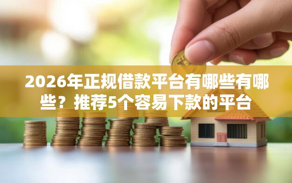 2026年正规借款平台有哪些有哪些？推荐5个容易下款的平台
