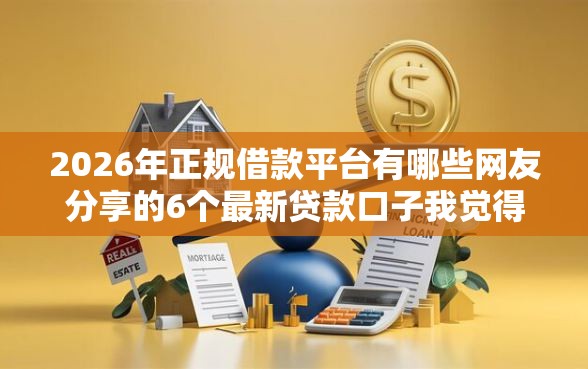2026年正规借款平台有哪些网友分享的6个最新贷款口子我觉得不错！