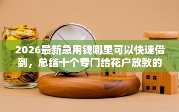 2026最新急用钱哪里可以快速借到，总结十个专门给花户放款的平台！