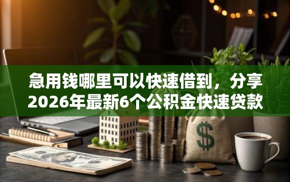 急用钱哪里可以快速借到，分享2026年最新6个公积金快速贷款软件