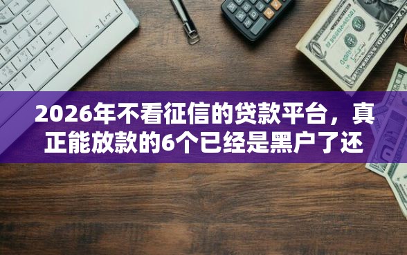 2026年不看征信的贷款平台，真正能放款的6个已经是黑户了还能借到钱的软件推荐