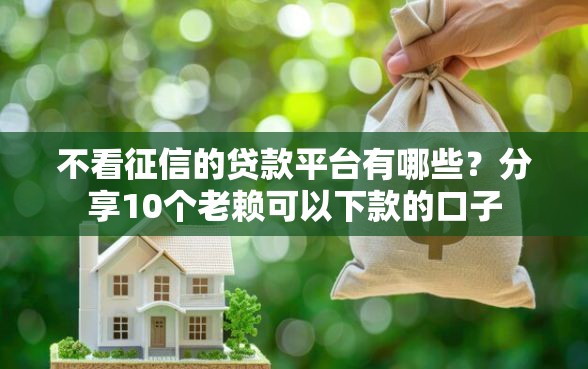 不看征信的贷款平台有哪些？分享10个老赖可以下款的口子
