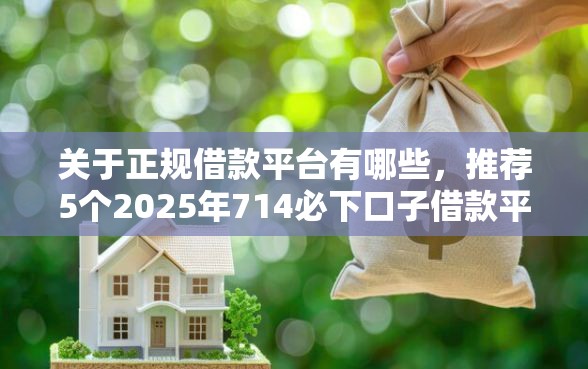 关于正规借款平台有哪些，推荐5个2025年714必下口子借款平台给你