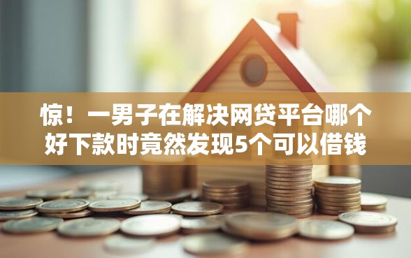 惊！一男子在解决网贷平台哪个好下款时竟然发现5个可以借钱不用审核的软件，事后分享了出来