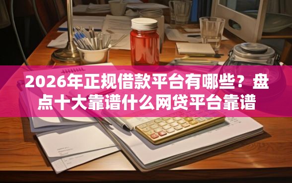 2026年正规借款平台有哪些？盘点十大靠谱什么网贷平台靠谱