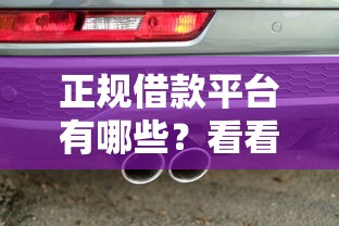 正规借款平台有哪些？看看这5个有车在平台好贷款怎么样
