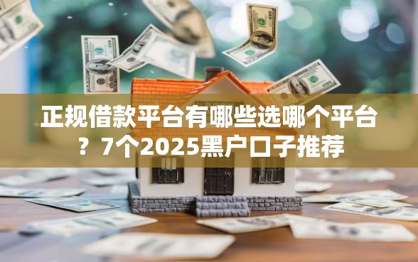 正规借款平台有哪些选哪个平台？7个2025黑户口子推荐
