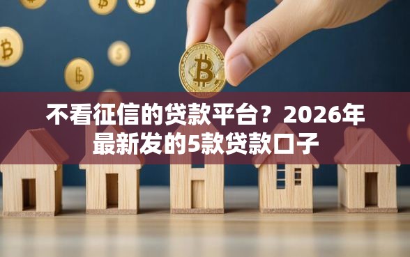不看征信的贷款平台？2026年最新发的5款贷款口子
