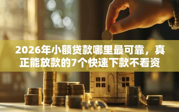 2026年小额贷款哪里最可靠，真正能放款的7个快速下款不看资质的贷款平台平台推荐