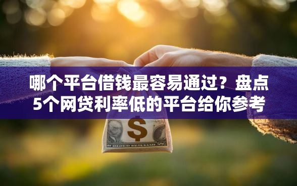 哪个平台借钱最容易通过？盘点5个网贷利率低的平台给你参考