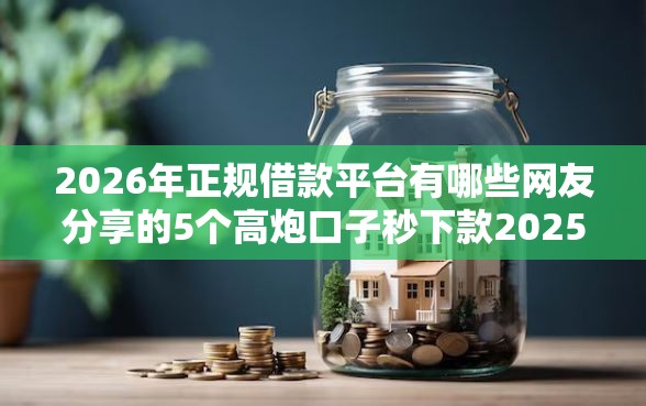 2026年正规借款平台有哪些网友分享的5个高炮口子秒下款2025我觉得不错！