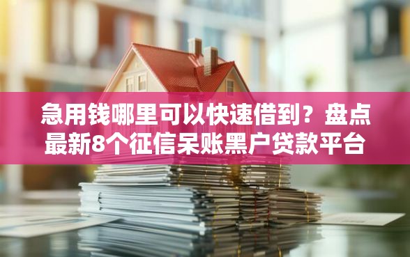急用钱哪里可以快速借到？盘点最新8个征信呆账黑户贷款平台