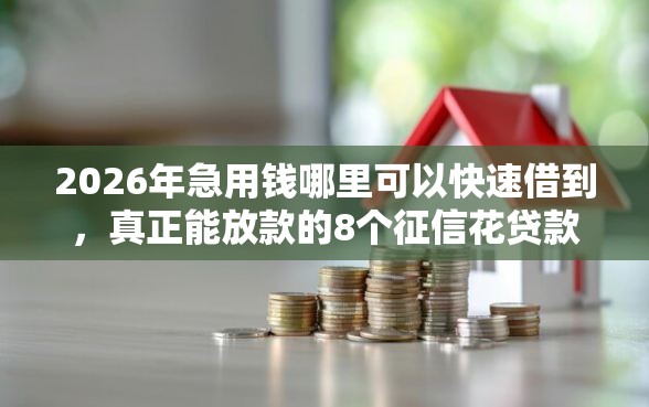 2026年急用钱哪里可以快速借到，真正能放款的8个征信花贷款平台好下款推荐