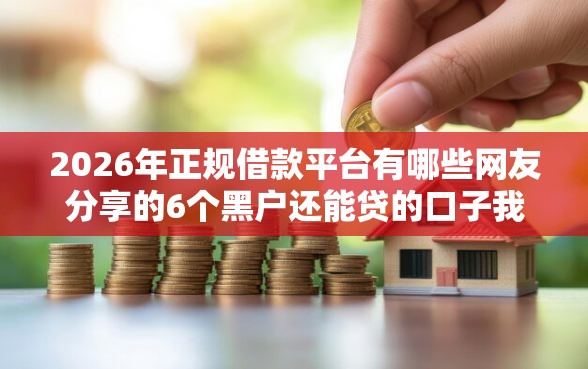 2026年正规借款平台有哪些网友分享的6个黑户还能贷的口子我觉得不错！