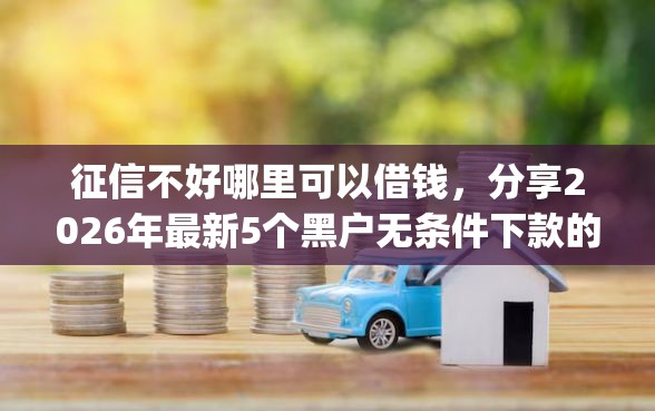 征信不好哪里可以借钱，分享2026年最新5个黑户无条件下款的app